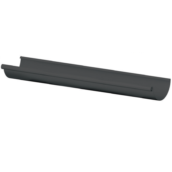 Gouttière demi-ronde Lindab en acier Gris anthracite RAL 7016 - développé 250 MM - 4 M