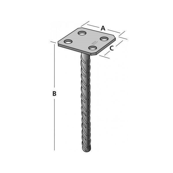 Pied de poteau simple platine à sceller Simpson Strong-Tie PPSP130