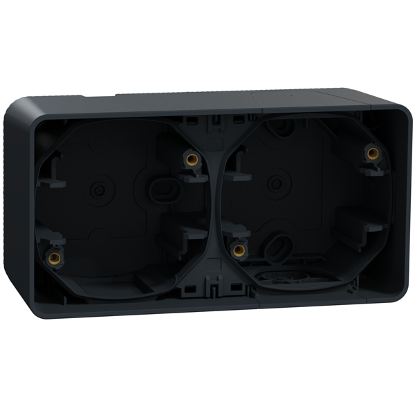 Boîtier 2 postes saillie horizontale Schneider Mureva Styl anthracite