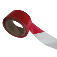 Ruban signalisation ultra résistant  5 cm x 100 mètres - Rouge et blanc