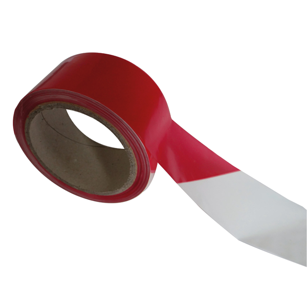 Ruban signalisation ultra résistant  5 cm x 100 mètres - Rouge et blanc