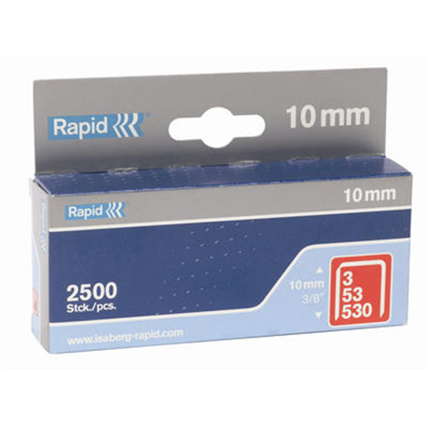 Agrafe en fil fin Rapid N°53 - longueur 6 mm - boîte de 5000