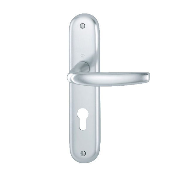 Poignée porte clé I Atlanta Hoppe porte 40-46 mm carré 7 mm Alu argent