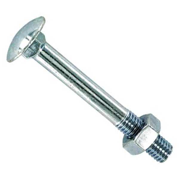 Boulon TRCC tête collet carré avec écrou - acier zingué - M10 x 100 mm - boîte de 15