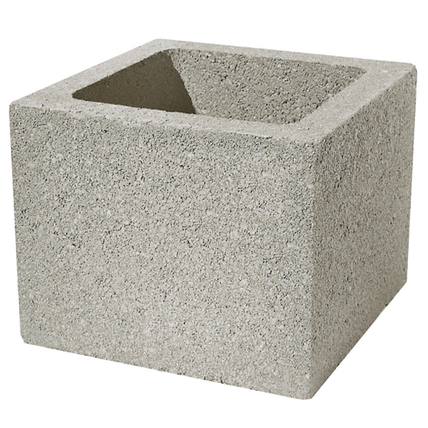 Élément de pilier en béton gris - 27,0 CM x 27,0 CM - Hauteur 25,0 CM