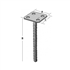 Pied de poteau simple platine à sceller Simpson Strong-Tie PPSP90