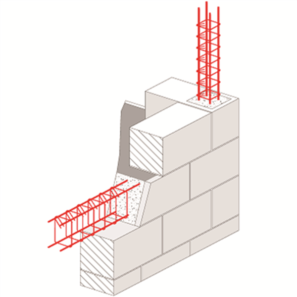 Armature de chaînage parasismique zone 4 - dim. 8 x 8 cm - Long. 6,00 ml - Maille 15 CM - Ø fils 12 MM