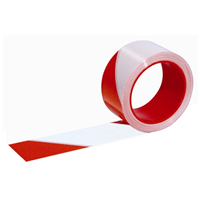 Ruban signalisation chantier Rubafort rouge blanc 50mmx100m mandrin