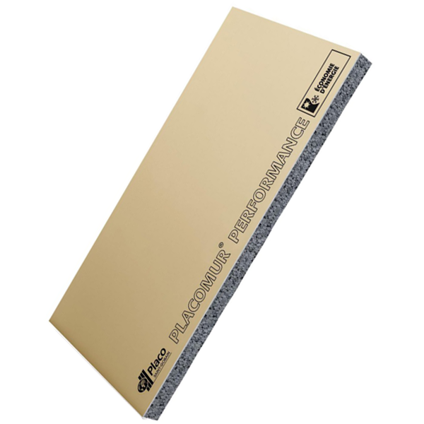 Doublage isolant Placomur Performance BA13+120 MM - R = 3,80 m².K/W - 2,60 M x 1,20 M