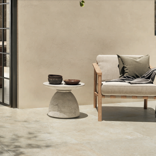 Carrelage sol extérieur effet pierre Marna Grip - Beige - 50 CM x 50 CM - ép. 9 MM