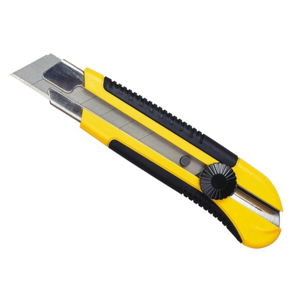 Cutter lame sécable molette blocage Stanley fourni avec 1 lame 25 mm