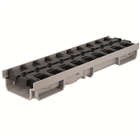 Caniveau invisible avec grille PVC - A15 - Connecto Invisible Nicoll - L100 int/130 ext - L.0,5 m