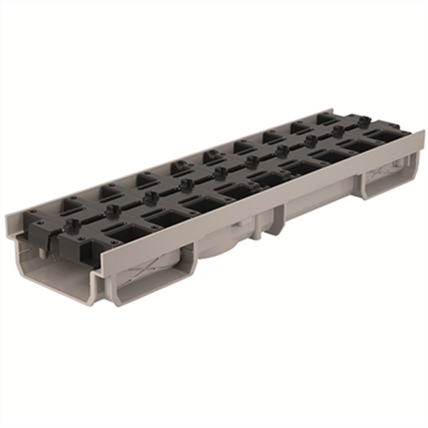 Caniveau invisible avec grille PVC - A15 - Connecto Invisible Nicoll - L100 int/130 ext - L.0,5 m