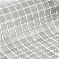 Mosaïque en émaux de verre grip Gris - 2,5 x 2,5 cm - trame 31,2 x 49,5 cm