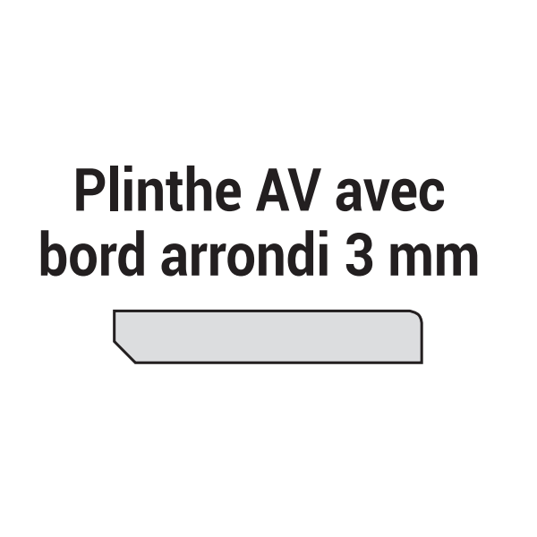 Plinthe à angle vif et arrondi en MDF et mélaminé blanc - 14 MM x 80 MM x 2400 MM