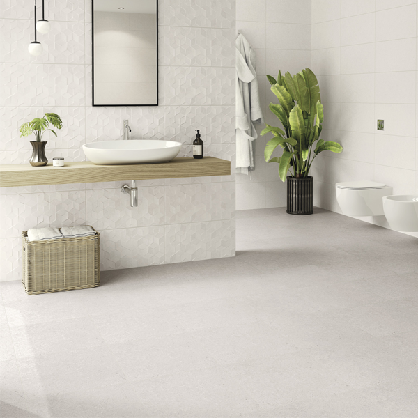 Carrelage intérieur grès émaillé Edilis Evora - 45,0 CM x 45,0 CM - ép. 8,5 MM - Blanc