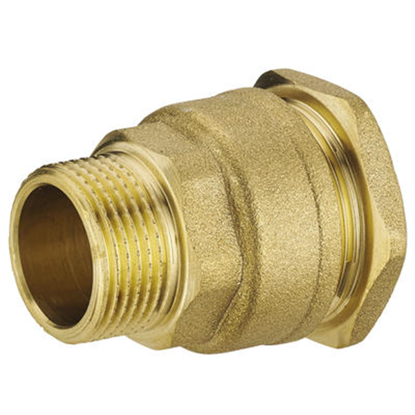 Raccord mâle droit pour tuyau polyéthylène -M20/27 - D25 mm Laiton