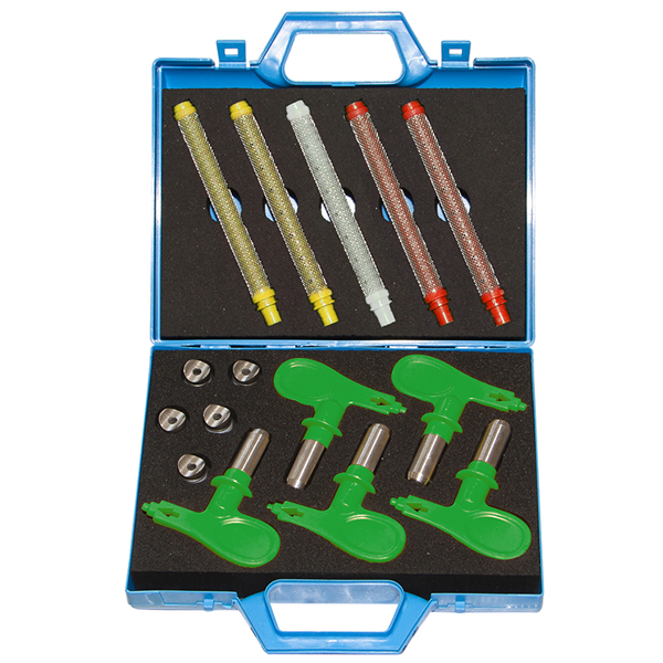 Buse Airless spéciale peinture intérieure pour machine à projeter - lot de 5 buses en mallette