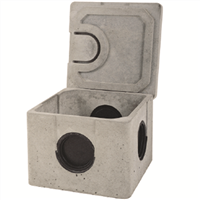 Boîte béton à opercule EPERS pour eaux pluviales et réseaux secs avec couvercle - R25SP - 25x30x22,5 CM