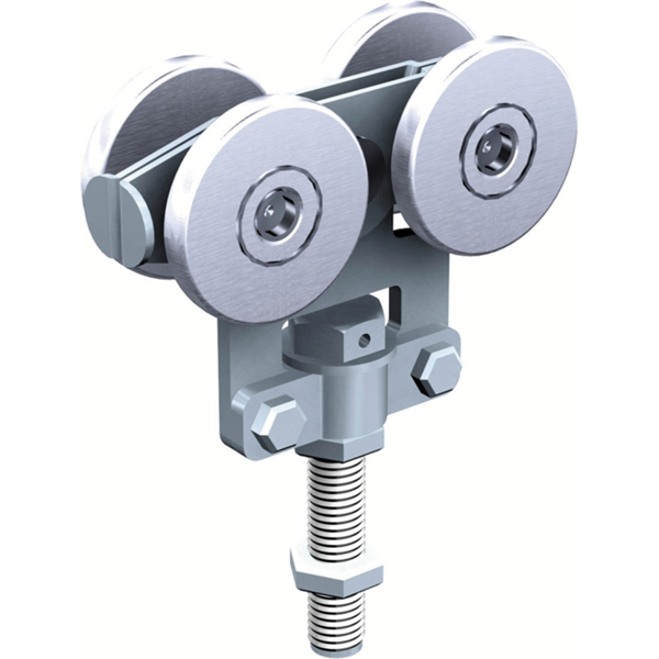 Monture fixation chant 4 galets 80kg pour rail 35x30 Mantion 2235 - Lot de 2