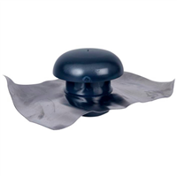Chapeau de ventilation avec collerette d'étanchéité et moustiquaire - diamètre 100 mm - Gris anthracite