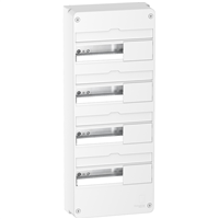 Coffret en saillie Schneider Resi9 - quatre rangées de 13 modules