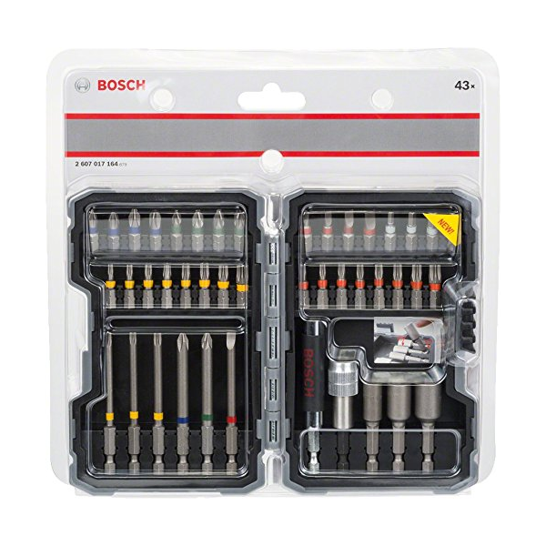 Set de 43 embouts universels et accessoires de vissage Bosch 2607017164
