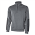 Sweat-shirt de travail à col montant semi-zippé et poches - Cushy - gris météorite - Taille 3XL
