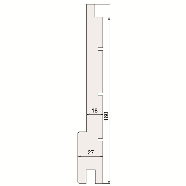 Bardage en sapin du Nord traité classe 3 marron Treignac - 180 MM x 27 MM x 4,20 M