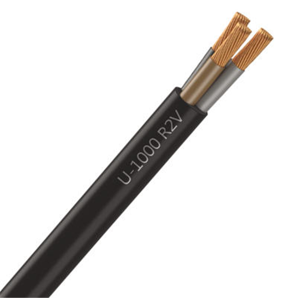 Câble électrique semi-rigide U-1000 R2V 3G2,5 - Nexans - Touret de 150 mètres - Noir
