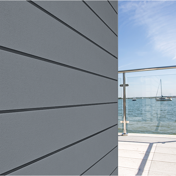 Lame de bardage Cedral Click finition Smooth - couleur Gris acier C15 - ép.12,0 MM - 186 MM x 3600 MM