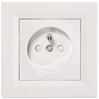 Prise de courant 2P+T Schneider Asfora - blanc - 16 A - 230 V