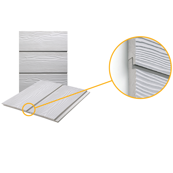 Lame de bardage en fibres-ciment Cedral Click finition relief Anthracite C60