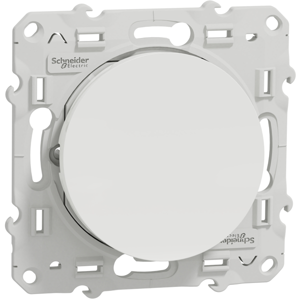 Interrupteur poussoir Schneider Odace - blanc - 10A 250V