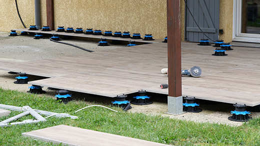 Terrasse pose sur plots