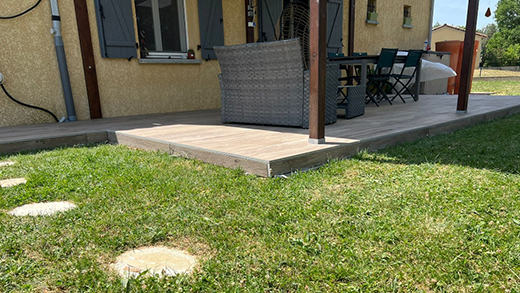Terrasse pose sur plots