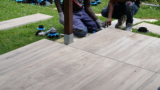 Terrasse pose sur plots