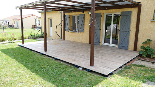 Terrasse pose sur plots