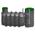 Fosse toutes eaux - Monoblock-3-5 V3 Biorock - sortie gravitaire - Capacité 5 E.H - 3000L